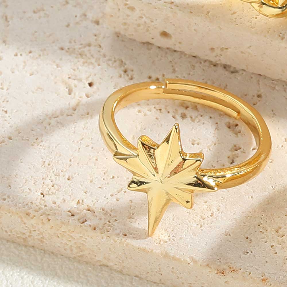 Vintage Style Simple Style Commute Heart Shape Copper Plating 14k Gold Plated Open Rings