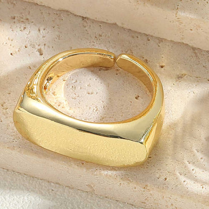 Vintage Style Simple Style Commute Heart Shape Copper Plating 14k Gold Plated Open Rings