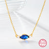 Elegant Luxurious Shiny Geometric Sterling Silver Plating Inlay Zircon 18k Gold Plated White Gold Plated Necklace