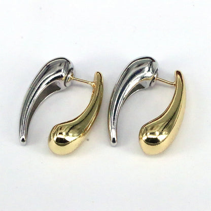 1 Pair Simple Style Streetwear Water Droplets Plating Copper 18k Gold Plated Silver Plated Ear Studs