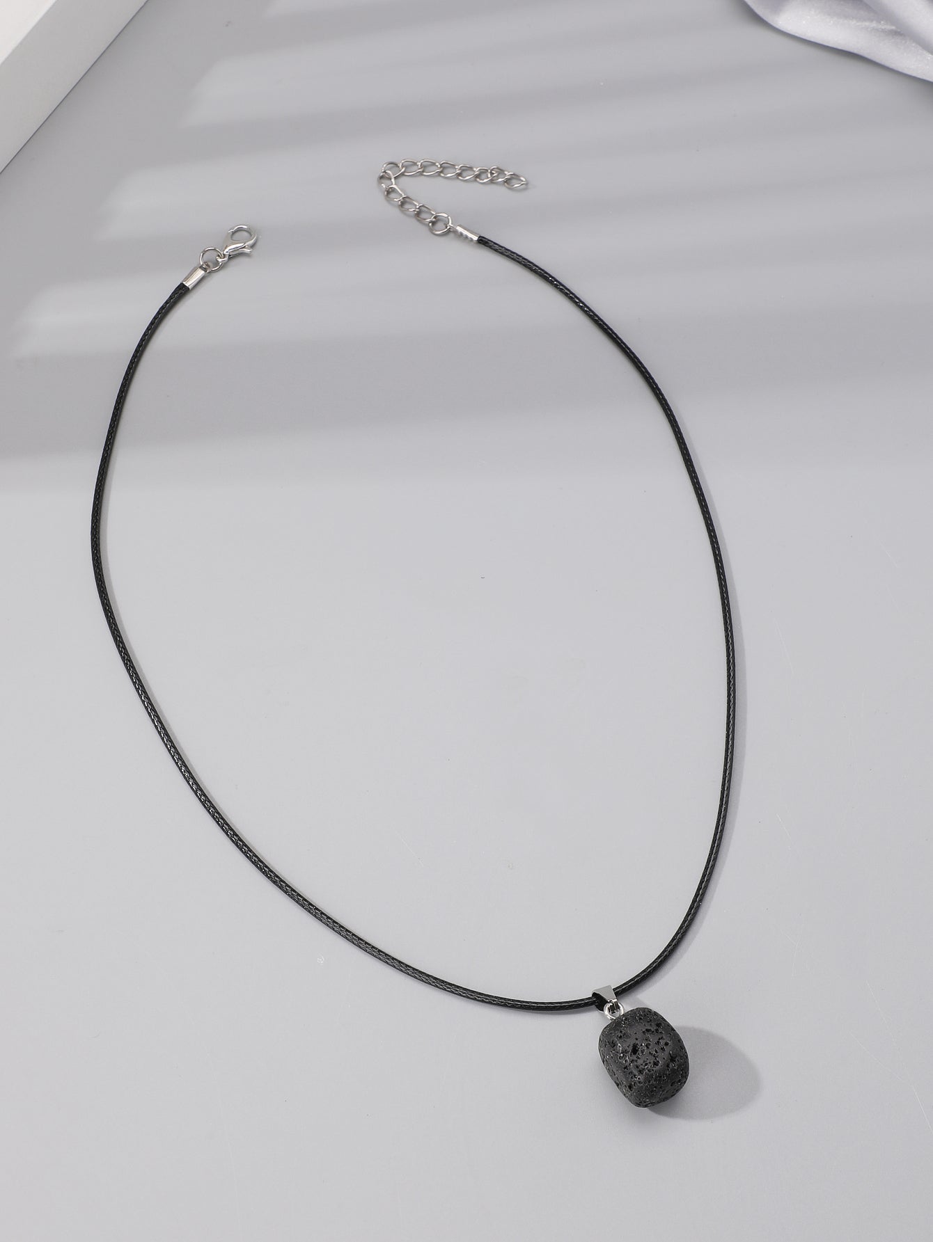 Simple Style Geometric Natural Stone Solitaire Necklace