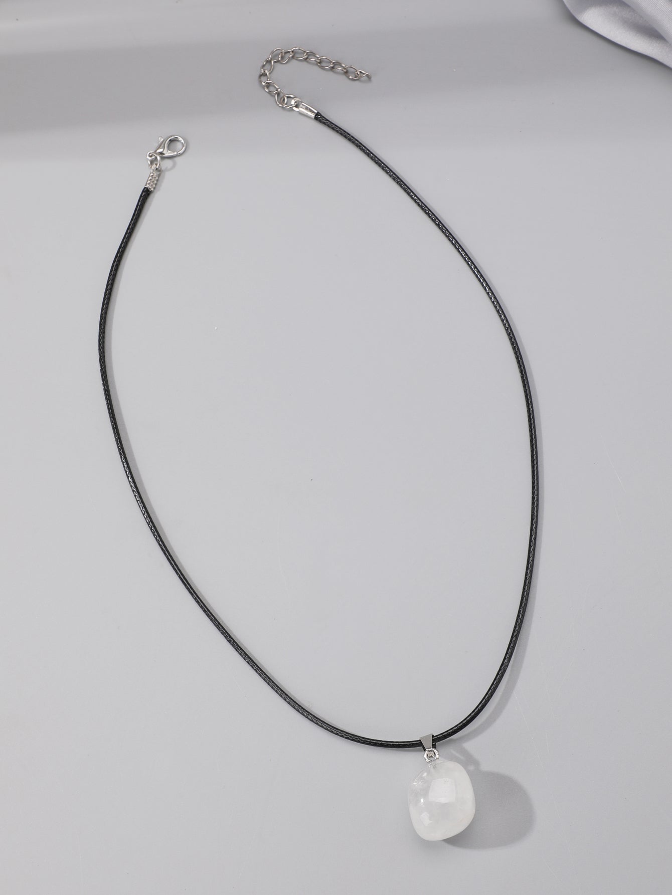 Simple Style Geometric Natural Stone Solitaire Necklace