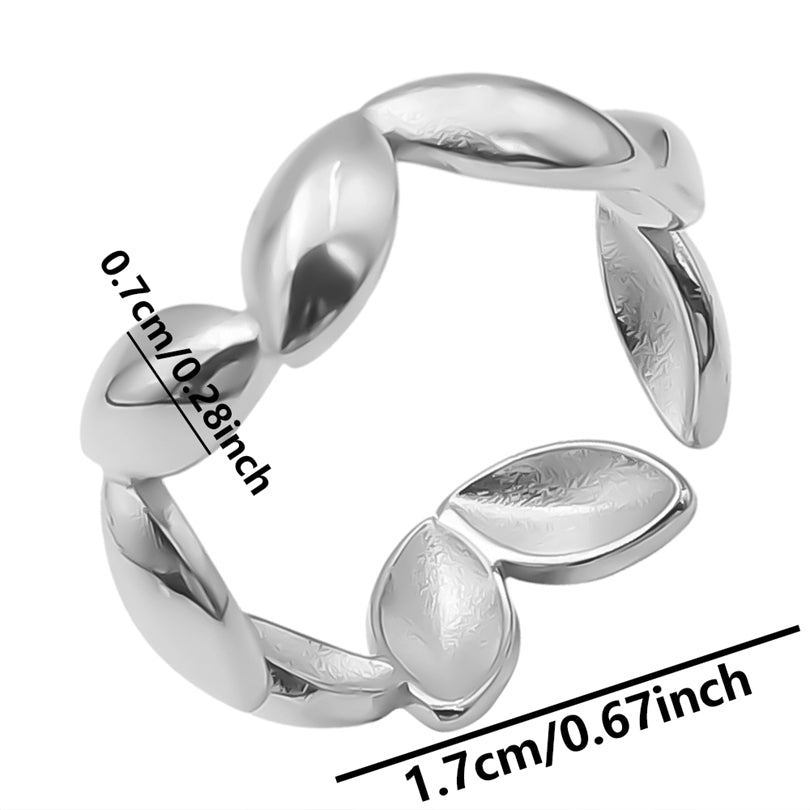 Simple Style Geometric Stainless Steel 18k Gold Plated Open Rings