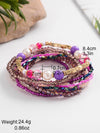 Retro Ethnic Style Bohemian Geometric Resin Stone Beaded Women's Bracelets