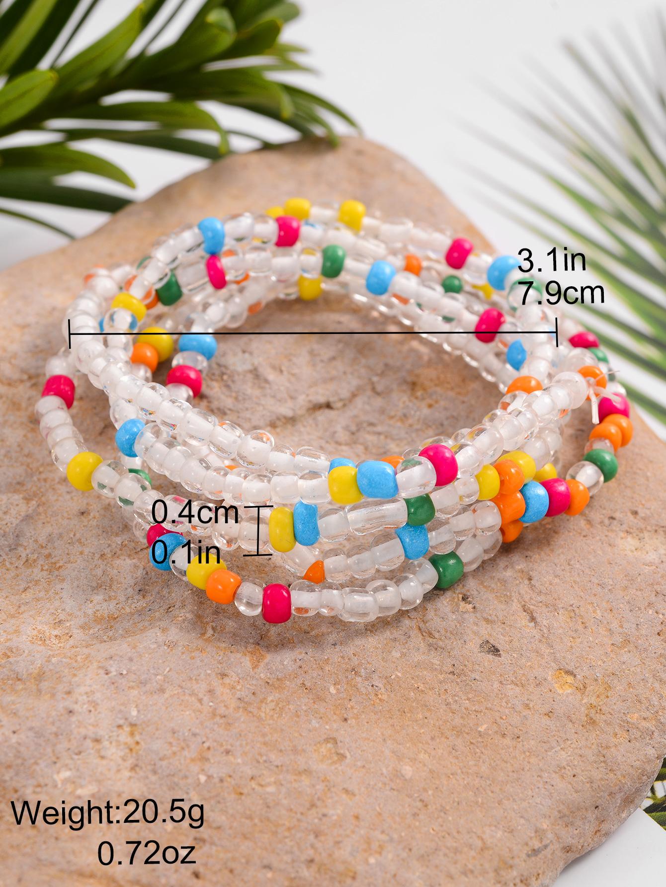 Retro Ethnic Style Bohemian Geometric Resin Stone Beaded Women's Bracelets