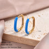 1 Pair Ig Style Simple Style U Shape Polishing Plating Stainless Steel Synthetic Resin 14k Gold Plated Earrings