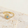 Vintage Style Simple Style Commute Devil's Eye Copper Enamel Plating Inlay Zircon 14k Gold Plated Open Rings