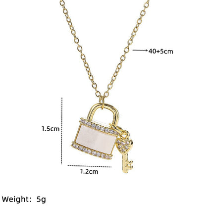 Ig Style Simple Style Electrocardiogram Wings Bow Knot Stainless Steel Copper Plating Inlay Opal Zircon Gold Plated Silver Plated Pendant Necklace