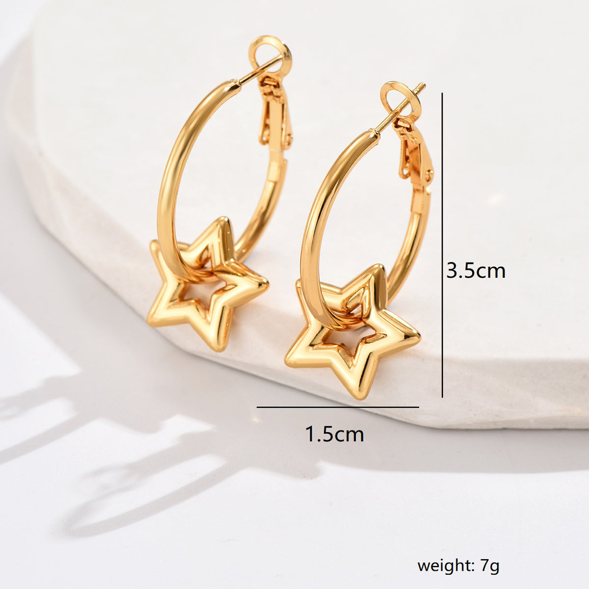 1 Pair Ig Style Geometric Plating Stainless Steel 18k Gold Plated Earrings