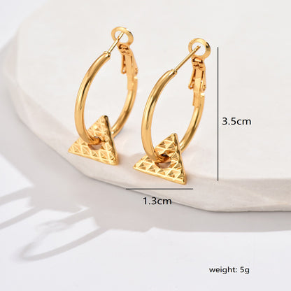 1 Pair Ig Style Geometric Plating Stainless Steel 18k Gold Plated Earrings