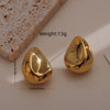 1 Pair Elegant Glam Luxurious Water Droplets Plating Stainless Steel 18k Gold Plated Ear Studs