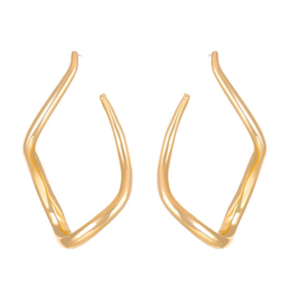 1 Pair Exaggerated Simple Style Geometric Plating Alloy Gold Plated Silver Plated Drop Earrings