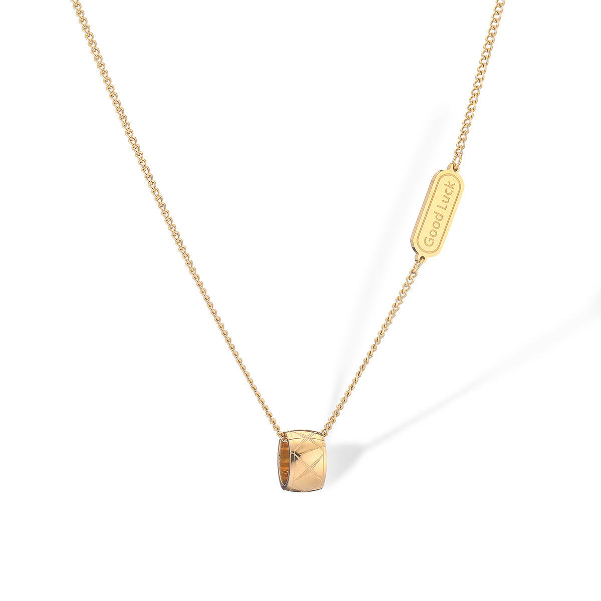 Simple Style Geometric Titanium Steel Plating 18k Gold Plated Pendant Necklace