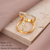 Ig Style Roman Style Shiny Solid Color Roman Numeral Stainless Steel Enamel Plating Inlay Zircon 14k Gold Plated Rose Gold Plated Rings