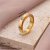 Ig Style Roman Style Shiny Solid Color Roman Numeral Stainless Steel Enamel Plating Inlay Zircon 14k Gold Plated Rose Gold Plated Rings