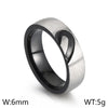 Romantic Heart Shape Titanium Steel Plating Inlay Rhinestones Rings