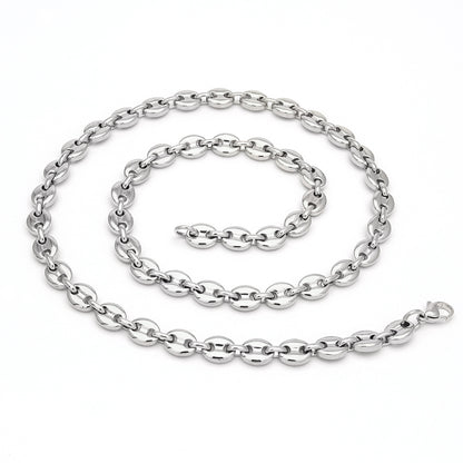 Hip-hop Solid Color Stainless Steel Plating Chain Bracelets Necklace