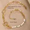 Elegant Xuping Simple Style Geometric 14k Gold Plated Artificial Pearls Copper Alloy Wholesale Necklace