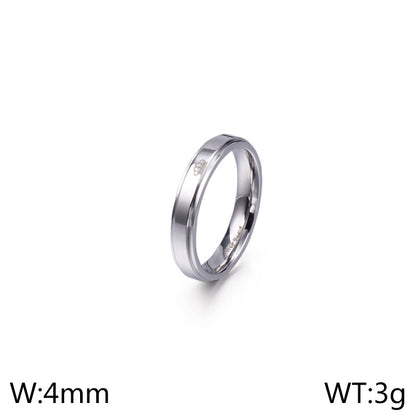 Ig Style Simple Style Crown Titanium Steel Rings