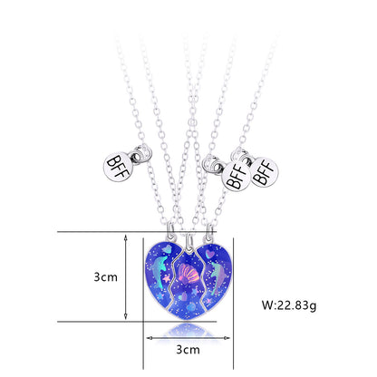 Casual Cute Star Heart Shape Alloy Kid's Pendant Necklace