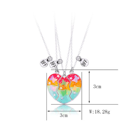 Casual Cute Star Heart Shape Alloy Kid's Pendant Necklace