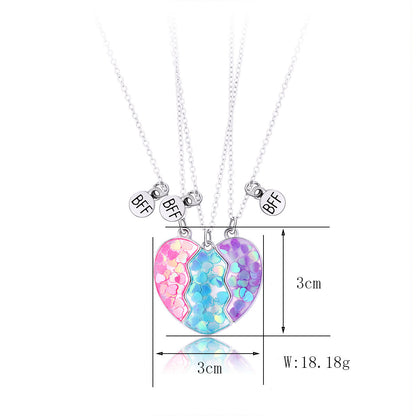 Casual Cute Star Heart Shape Alloy Kid's Pendant Necklace