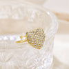 Casual Heart Shape Stainless Steel Zircon Rings