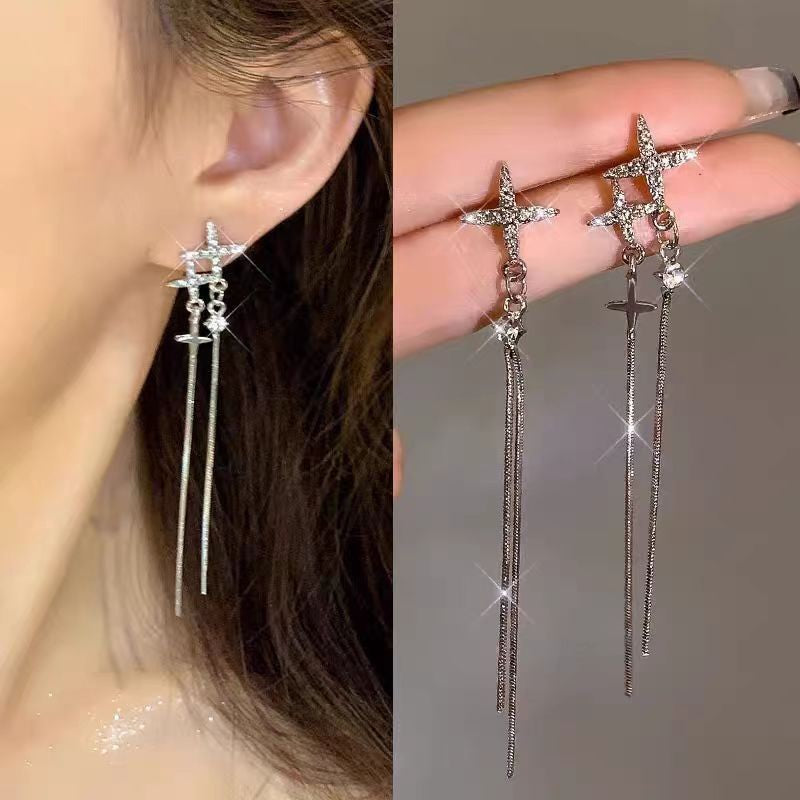 Fashion Geometric Alloy Inlay Rhinestones Women's Drop Earrings 1 Pair