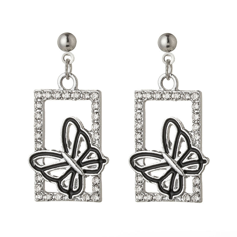 1 Pair Fashion Bow Knot Alloy Plating Rhinestones Women's Drop Earrings