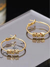 1 Pair Simple Style Geometric Alloy Hoop Earrings