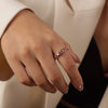 Elegant Glam Luxurious Solid Color Copper Plating Inlay Zircon 18k Gold Plated Open Rings