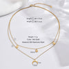 Elegant Classic Style Roman Style Moon Snake Butterfly Stainless Steel Plating Hollow Out Inlay Acrylic 14k Gold Plated Layered Necklaces