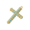 Hip-hop Exaggerated Punk Cross Copper Plating Inlay Zircon 18k Gold Plated Charms