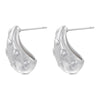 1 Pair Casual Vintage Style Simple Style Water Droplets Irregular Plating Inlay Copper Zircon 18k Gold Plated Ear Studs