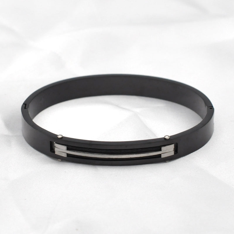 Basic Commute Solid Color Stainless Steel Plating Bangle