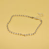 Ig Style Simple Style Solid Color Iron Plating Inlay Rhinestones Women's Anklet