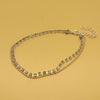 Ig Style Simple Style Solid Color Iron Plating Inlay Rhinestones Women's Anklet