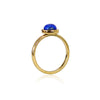 Simple Style Round Titanium Steel Plating Inlay Natural Stone Agate 18k Gold Plated Rings