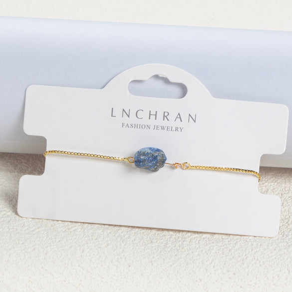 Vintage Style Stone Natural Stone Plating 14k Gold Plated Bracelets