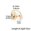 Elegant Retro Baroque Style Round Copper Plating Inlay Natural Stone Freshwater Pearl Zircon 18k Gold Plated Open Rings