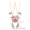 Cartoon Style Cute Heart Shape Fox Alloy Girl's Pendant Necklace