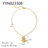 Nordic Style Vintage Style Irregular Stainless Steel Plating 18k Gold Plated Earrings Necklace