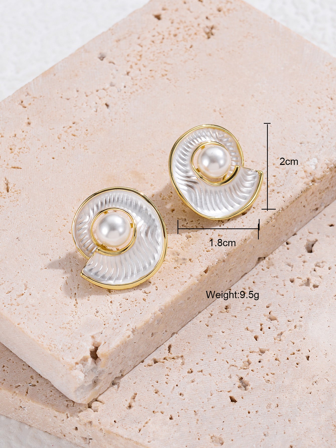 1 Pair Elegant Glam Geometric Plating Inlay Copper Artificial Pearls Zircon 18k Gold Plated Earrings