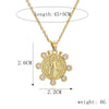 Ig Style Simple Style Human Virgin Mary Copper Plating Inlay Zircon Gold Plated Pendant Necklace