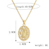 Ig Style Simple Style Human Virgin Mary Copper Plating Inlay Zircon Gold Plated Pendant Necklace