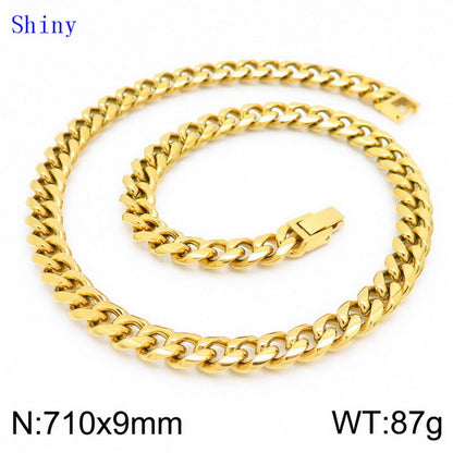 Hip-hop Solid Color Titanium Steel Polishing Bracelets Necklace