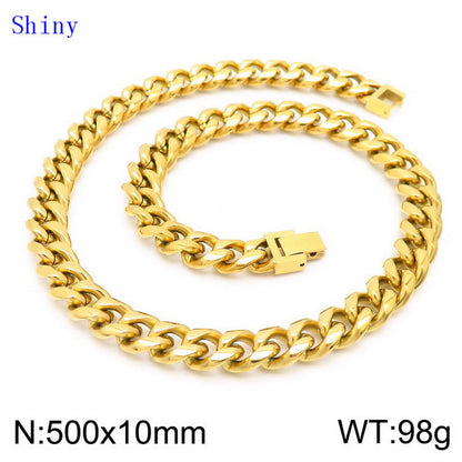 Hip-hop Solid Color Titanium Steel Polishing Bracelets Necklace