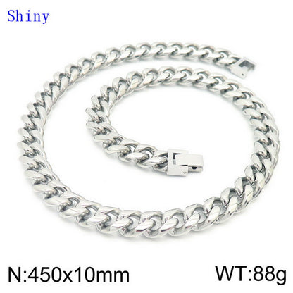 Hip-hop Solid Color Titanium Steel Polishing Bracelets Necklace