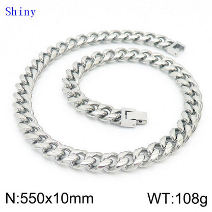 Hip-hop Solid Color Titanium Steel Polishing Bracelets Necklace