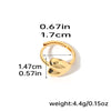 Romantic Geometric Heart Shape Flower Copper Plating 18k Gold Plated Silver Plated Open Rings